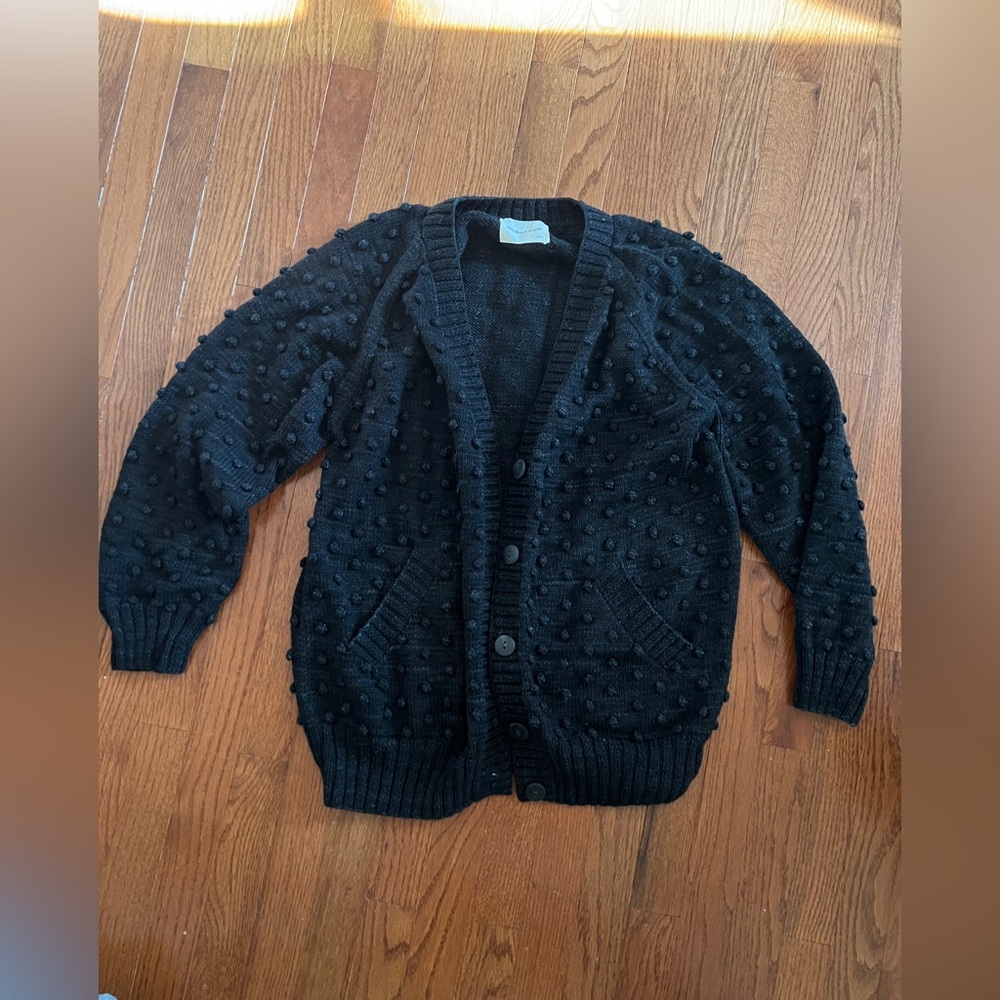Misha & Puff longline popcorn cardigan in carbon size XS/S
